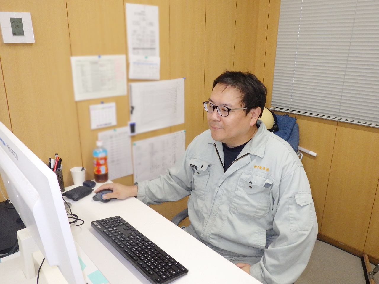 愛媛県松山市の神野電気で施工管理としてキャリアを積む入社19年目のK.Sさん